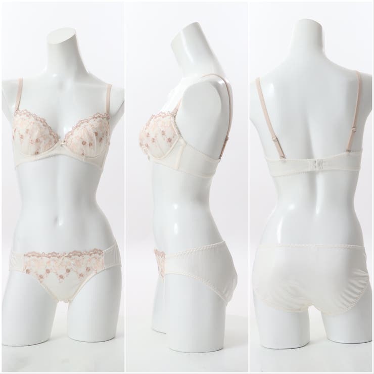 アンティークフラワーバード刺繍 ３/４カップブラ＆ショーツ  | palissee | 詳細画像3 