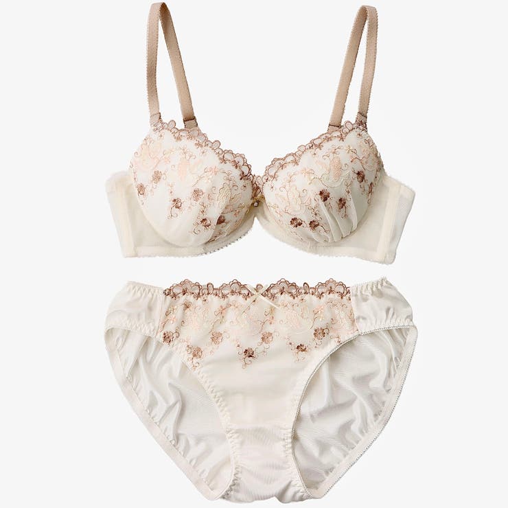 アンティークフラワーバード刺繍 ３/４カップブラ＆ショーツ  | palissee | 詳細画像6 