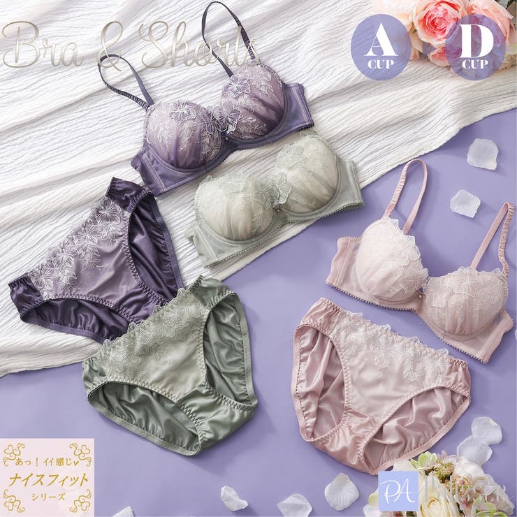 シアーレースフラワー  ３/４カップブラ＆ショーツ  | palissee | 詳細画像1 