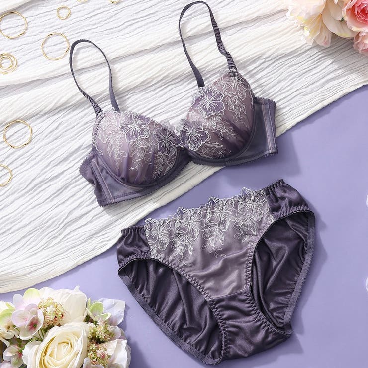 シアーレースフラワー  ３/４カップブラ＆ショーツ  | palissee | 詳細画像3 