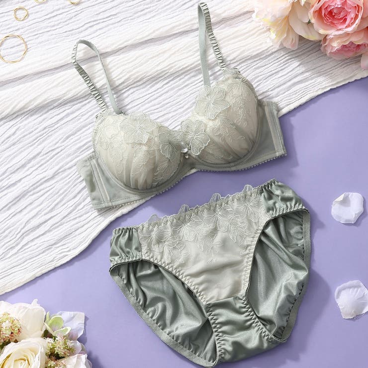 シアーレースフラワー  ３/４カップブラ＆ショーツ  | palissee | 詳細画像4 