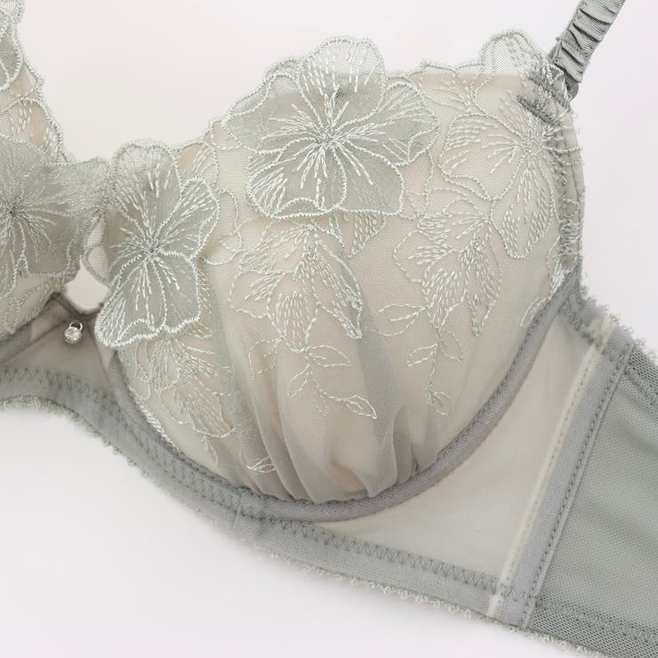 【EFカップ】シアーレースフラワー ３/４カップブラ＆ショーツ  | palissee | 詳細画像11 