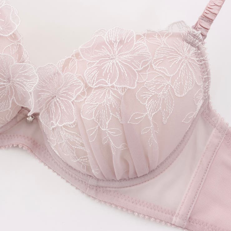 【EFカップ】シアーレースフラワー ３/４カップブラ＆ショーツ  | palissee | 詳細画像9 