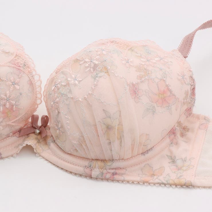 【EFカップ】フェミニンフラワーガーデンプリント ３/４カップブラ＆ショーツ  | palissee | 詳細画像7 