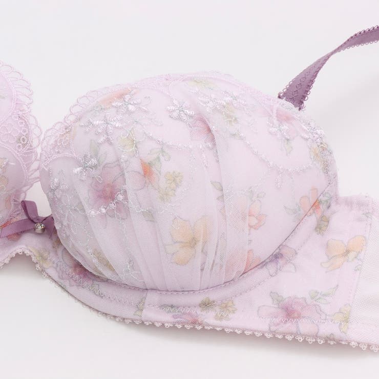 【EFカップ】フェミニンフラワーガーデンプリント ３/４カップブラ＆ショーツ  | palissee | 詳細画像8 