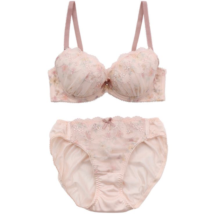 【EFカップ】フェミニンフラワーガーデンプリント ３/４カップブラ＆ショーツ  | palissee | 詳細画像11 