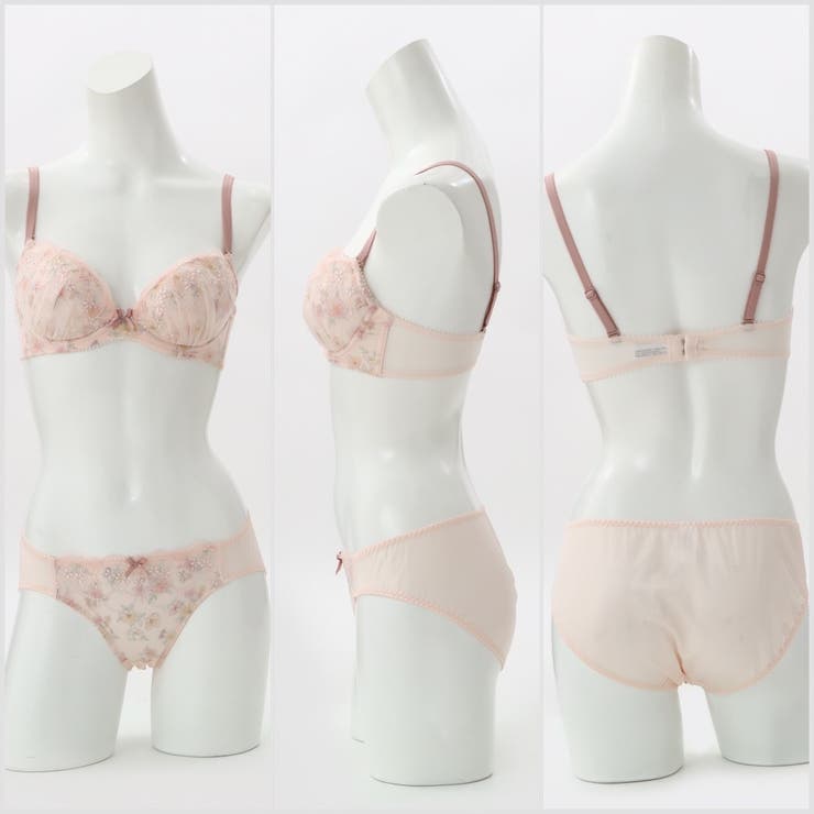 【EFカップ】フェミニンフラワーガーデンプリント ３/４カップブラ＆ショーツ  | palissee | 詳細画像4 