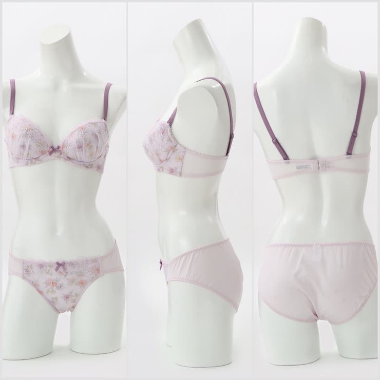 【EFカップ】フェミニンフラワーガーデンプリント ３/４カップブラ＆ショーツ  | palissee | 詳細画像5 