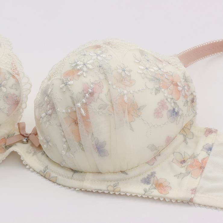 【EFカップ】フェミニンフラワーガーデンプリント ３/４カップブラ＆ショーツ  | palissee | 詳細画像6 