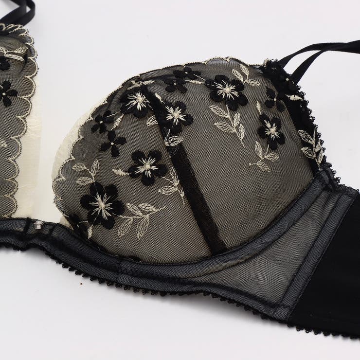 【EFカップ】フラワーレースレースストラッピー３/４カップブラ＆ショーツ  | palissee | 詳細画像7 