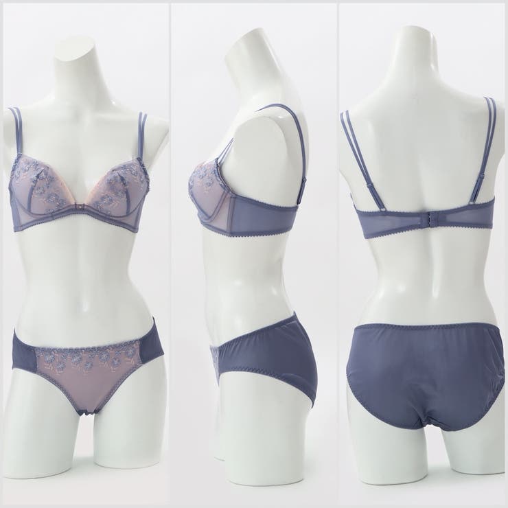 【EFカップ】フラワーレースレースストラッピー３/４カップブラ＆ショーツ  | palissee | 詳細画像3 