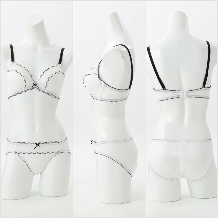 【EFカップ】バイカラーフラワーレース ３/４カップブラ＆ショーツ  | palissee | 詳細画像3 