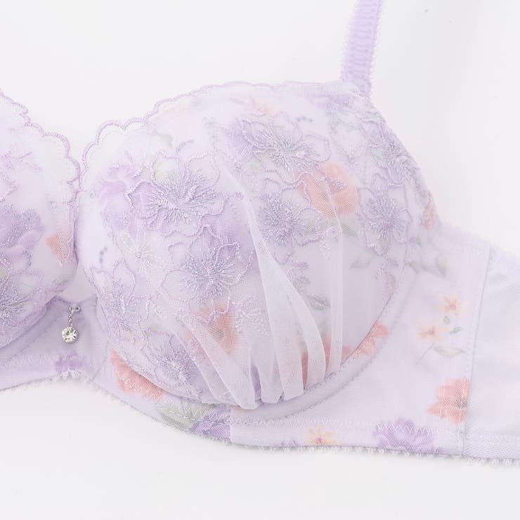 【EFカップ】クラシカルフラワープリント ３/４カップブラ＆ショーツ  | palissee | 詳細画像11 