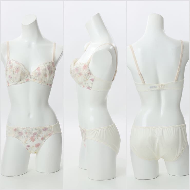 【EFカップ】クラシカルフラワープリント ３/４カップブラ＆ショーツ  | palissee | 詳細画像6 