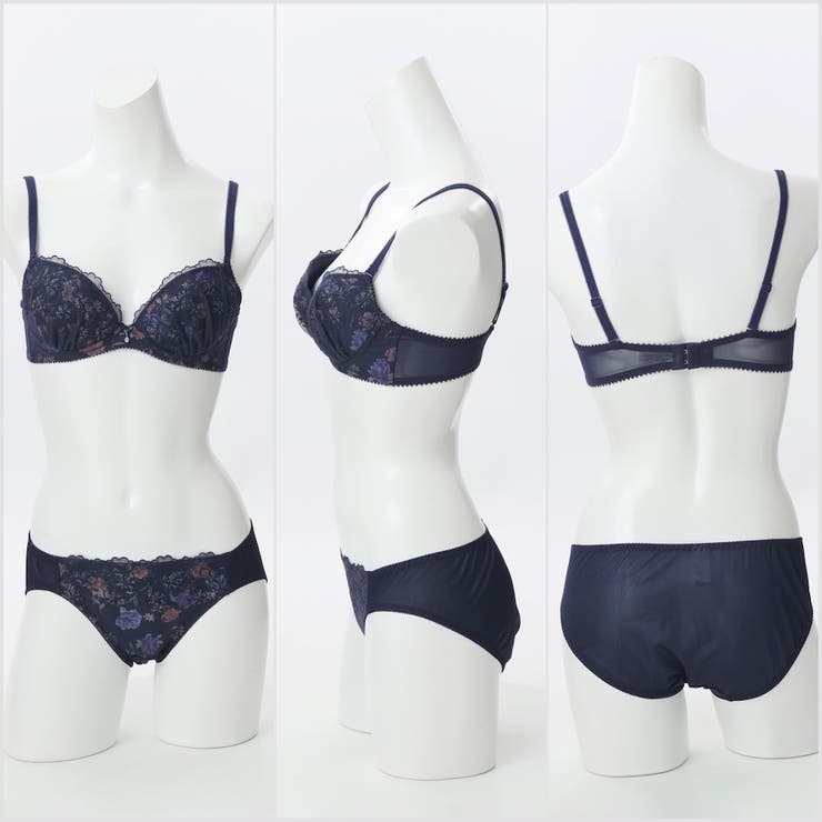 【EFカップ】クラシカルフラワープリント ３/４カップブラ＆ショーツ  | palissee | 詳細画像7 