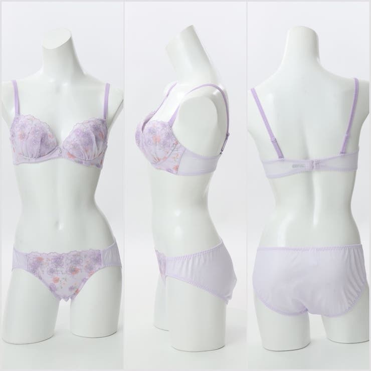 【EFカップ】クラシカルフラワープリント ３/４カップブラ＆ショーツ  | palissee | 詳細画像8 