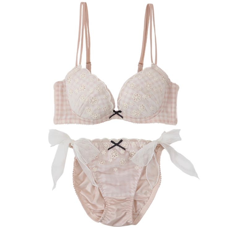 ギンガムチェックフラワー3/4カップブラ&ショーツ  | palissee | 詳細画像14