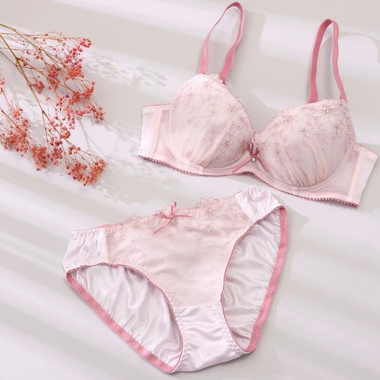 ピンク | フルールアティラン ３/４カップブラ＆ショーツ  | palissee