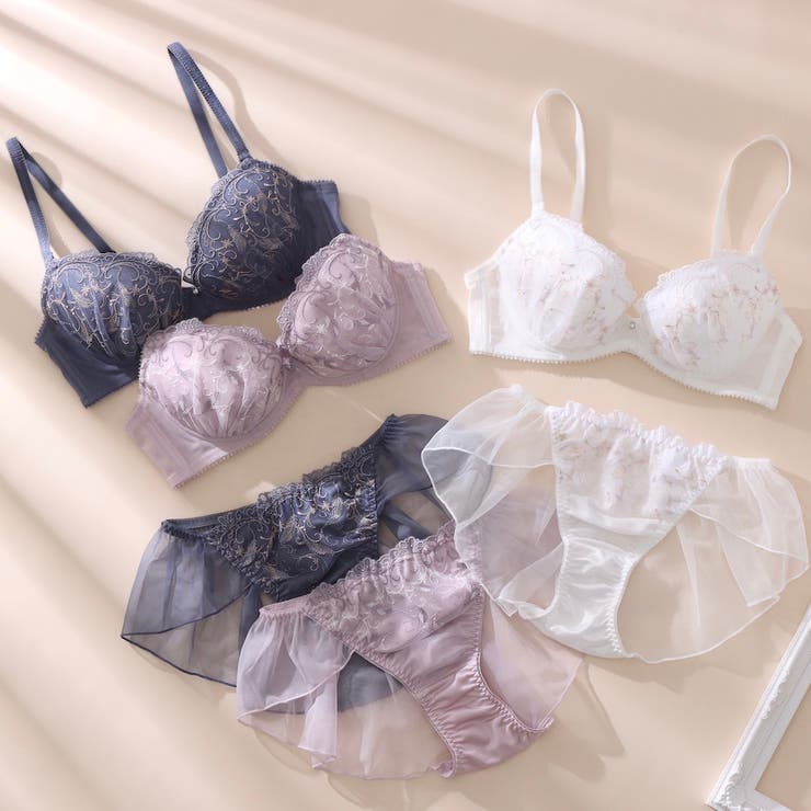 プリューム3/4カップブラ＆ショーツ [品番：PLSW0001090]｜palissee