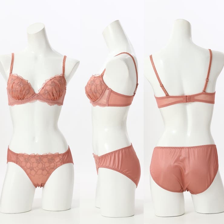 3台セット アザレアラメレース3/4カップブラ＆ショーツ [品番