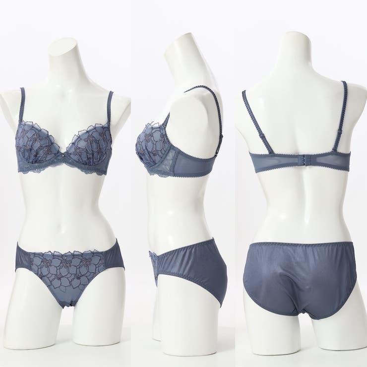 3台セット アザレアラメレース3/4カップブラ＆ショーツ [品番