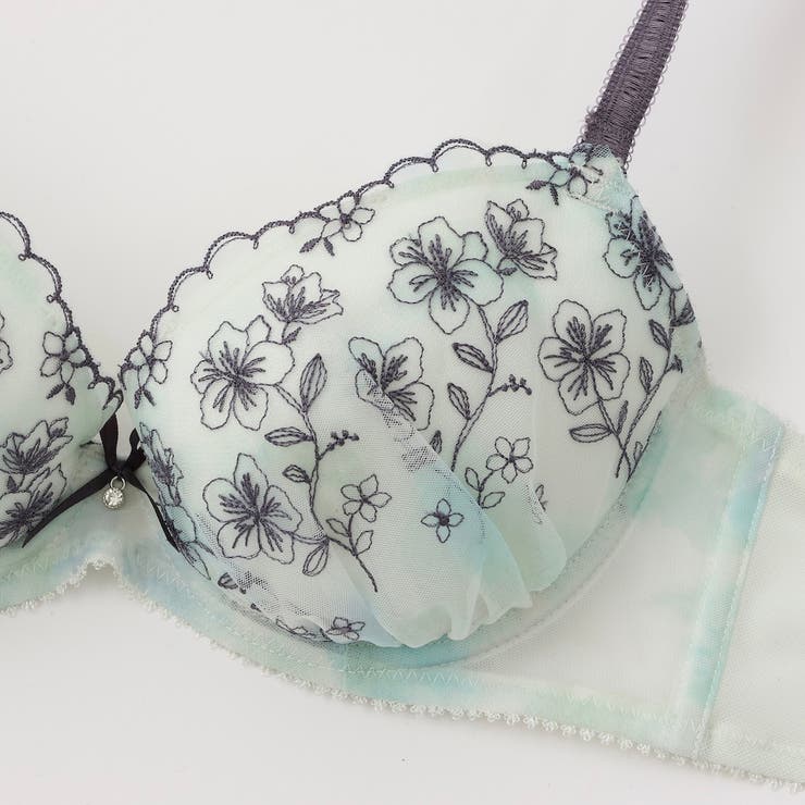 【EFカップ】グラデーションシアーフラワー３/４カップブラ＆ショーツ  | palissee | 詳細画像7 