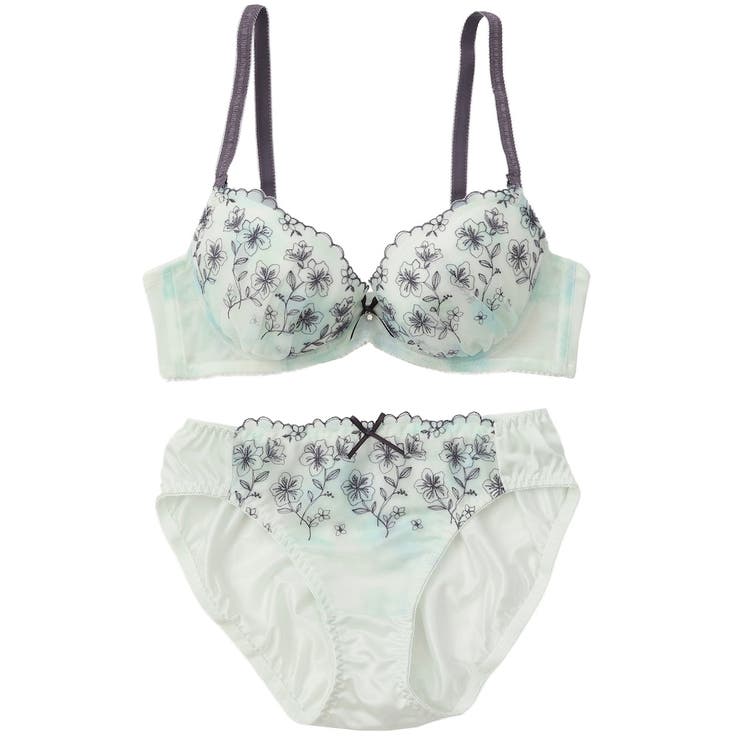 【EFカップ】グラデーションシアーフラワー３/４カップブラ＆ショーツ  | palissee | 詳細画像14 