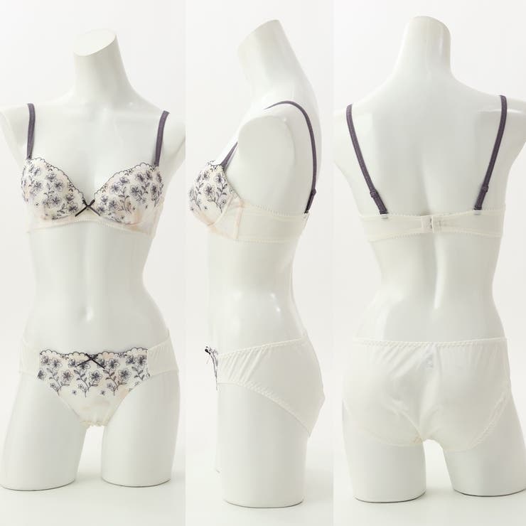 【EFカップ】グラデーションシアーフラワー３/４カップブラ＆ショーツ  | palissee | 詳細画像2 