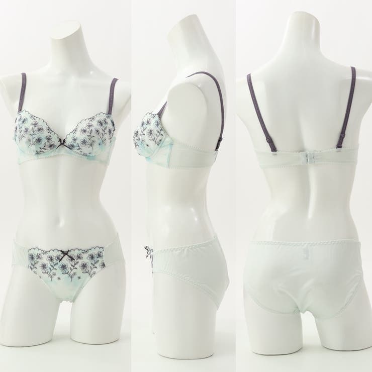 【EFカップ】グラデーションシアーフラワー３/４カップブラ＆ショーツ  | palissee | 詳細画像4 