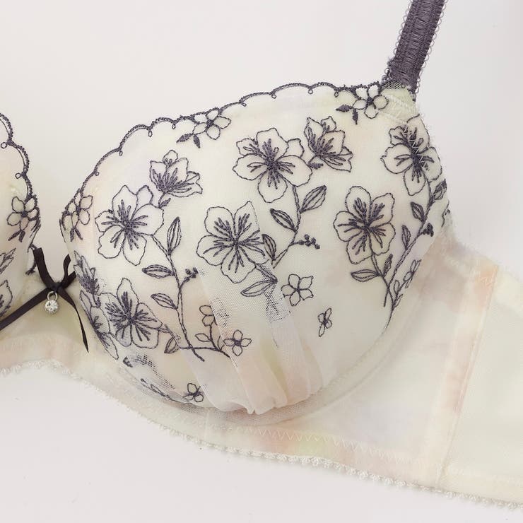 【EFカップ】グラデーションシアーフラワー３/４カップブラ＆ショーツ  | palissee | 詳細画像5 