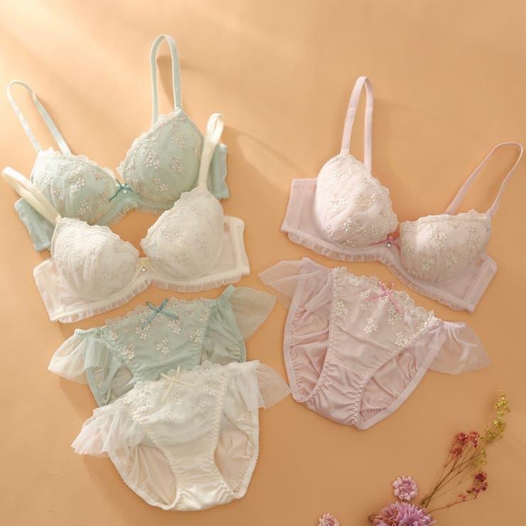 PARUFY エモーショナルエクスプレッション 3本セット EFカップ】フレンチガーリー3/4カップブラ＆ショーツ [品番