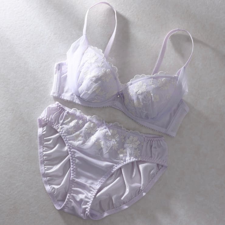 パープル | フェアリーブーケ ３/４カップブラ＆ショーツ  | palissee