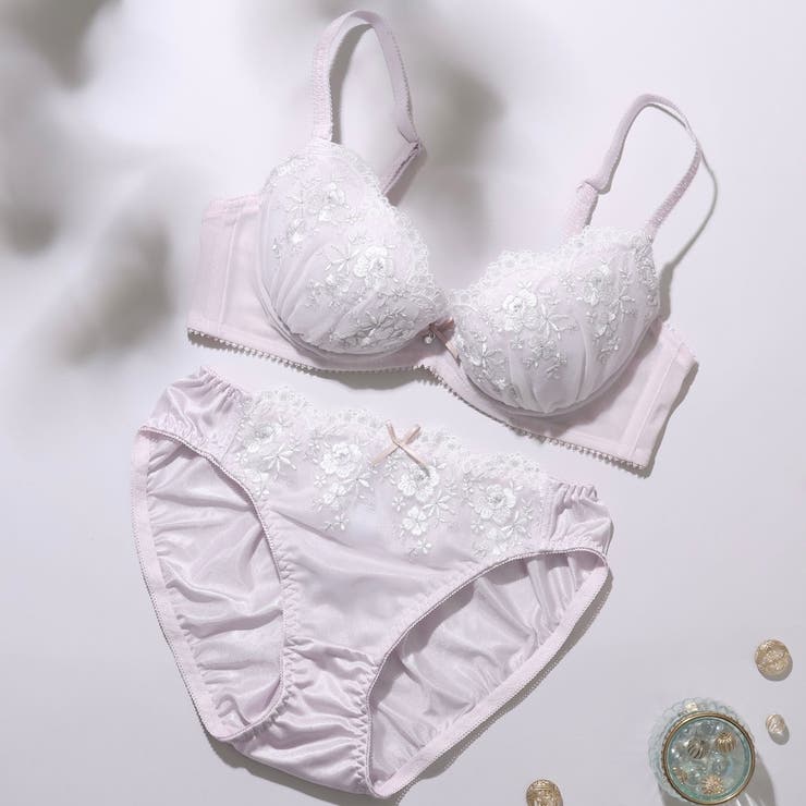 ピンク | ダスティフルール３/４カップブラ＆ショーツ  | palissee