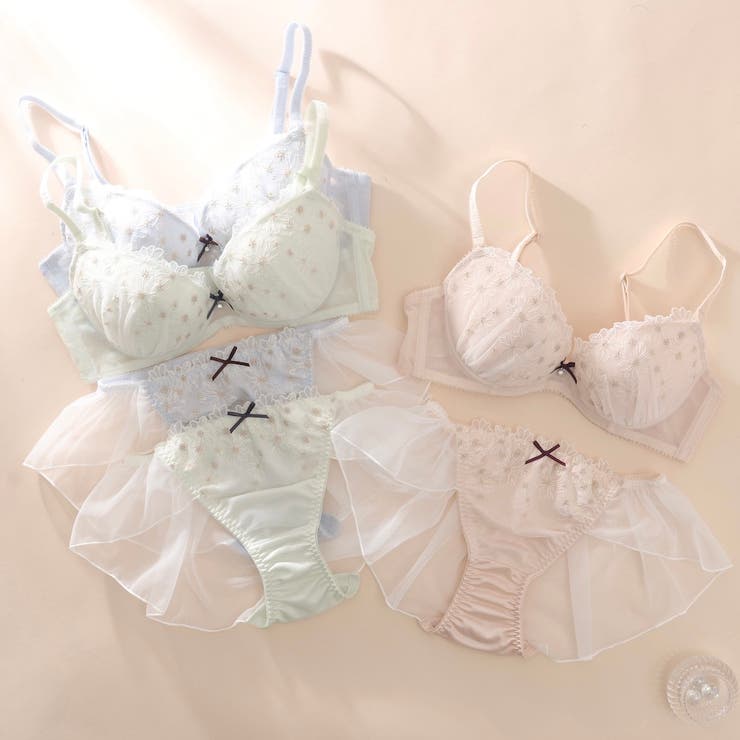 【EFカップ】ミニョンフルール３/４カップブラ＆バックレースフレアショーツ  | palissee | 詳細画像18 