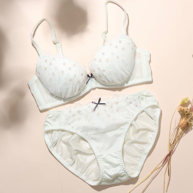 ミント | ミニョンフルール３/４カップブラ＆ショーツ  | palissee