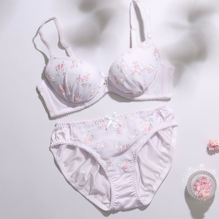 パープル | 【EFカップ】フルーレット３/４カップブラ＆ショーツ  | palissee