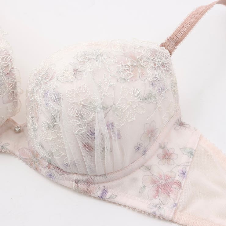 アンティークフラワープリント３/４カップブラ＆ショーツ  | palissee | 詳細画像6 