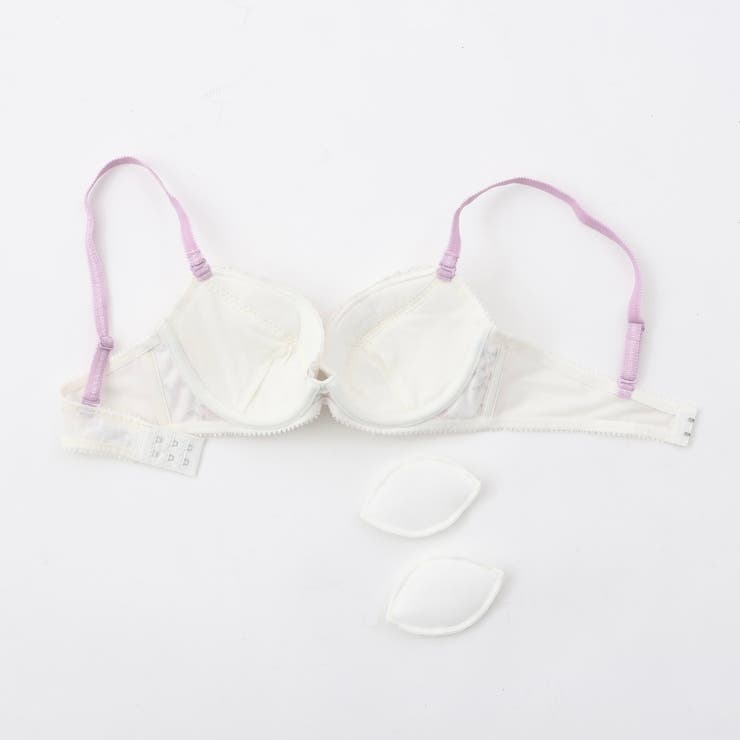**新品、タグ付き**PALEFLOWERプリントブラトップ/パット付きSサイズ EFカップ】アンティークフラワープリント3/4カップブラ