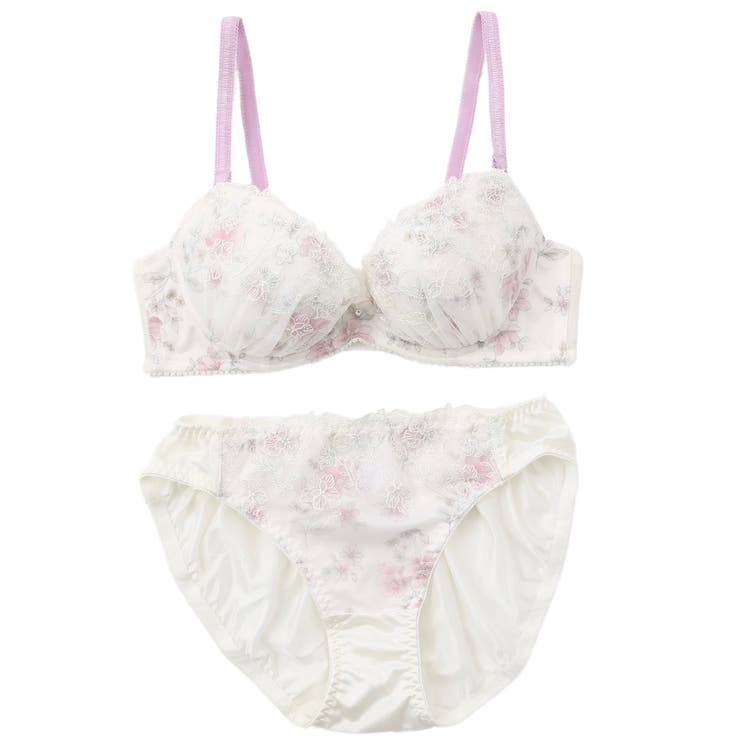 【EFカップ】アンティークフラワープリント３/４カップブラ＆ショーツ  | palissee | 詳細画像12 