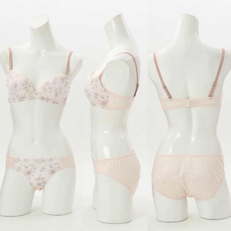 【EFカップ】アンティークフラワープリント３/４カップブラ＆ショーツ  | palissee | 詳細画像3 