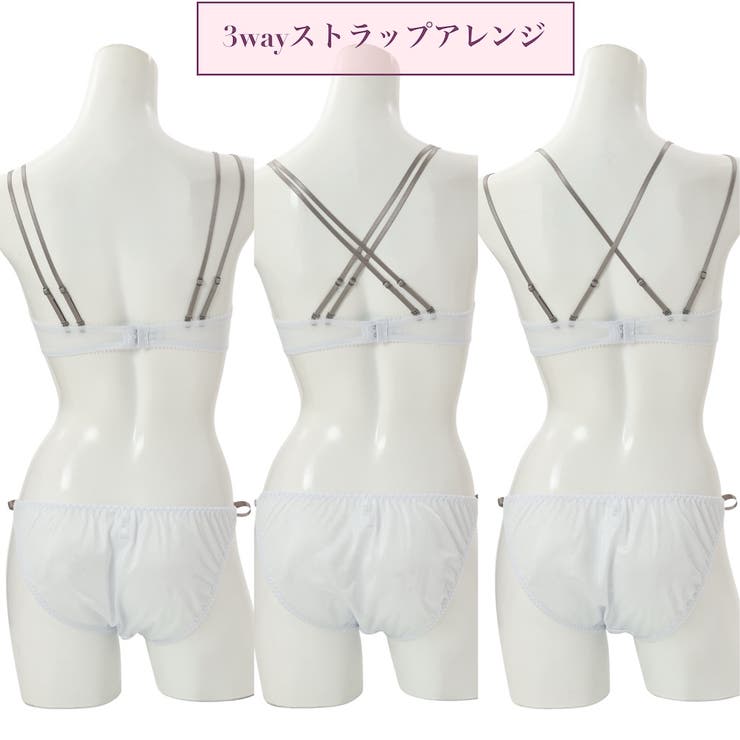 3wayストラップフラワーレース3/4カップブラ＆ショーツ [品番