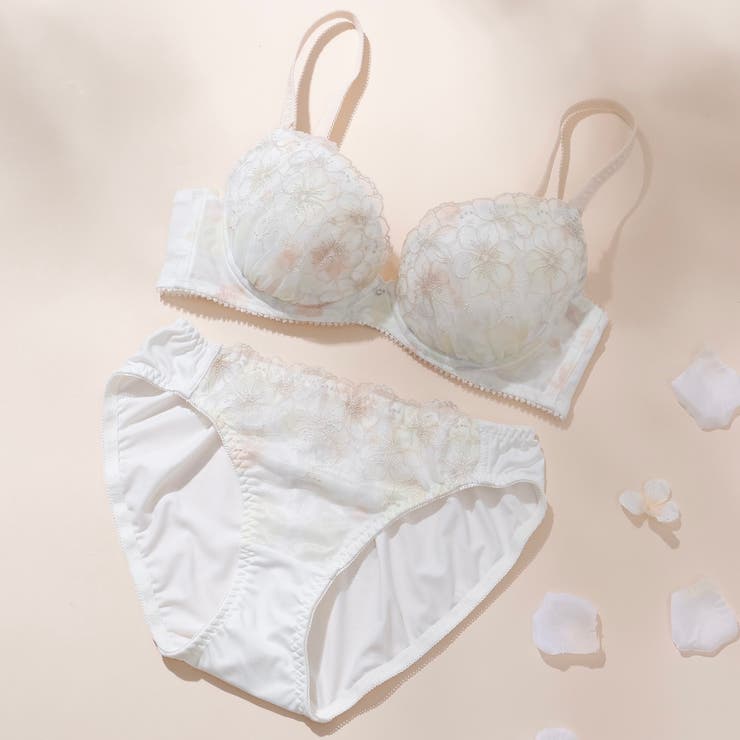 アイボリー | 【EFカップ】アティランフルール３/４カップブラ＆ショーツ  | palissee