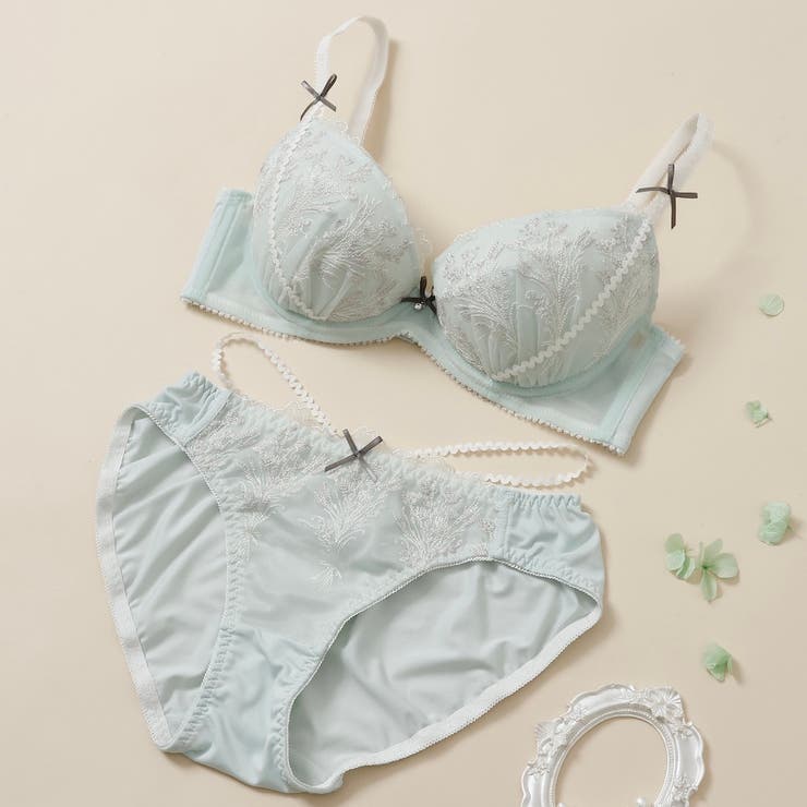 ミント | 【EFカップ】クレールブーケ３/４カップブラ＆ショーツ  | palissee