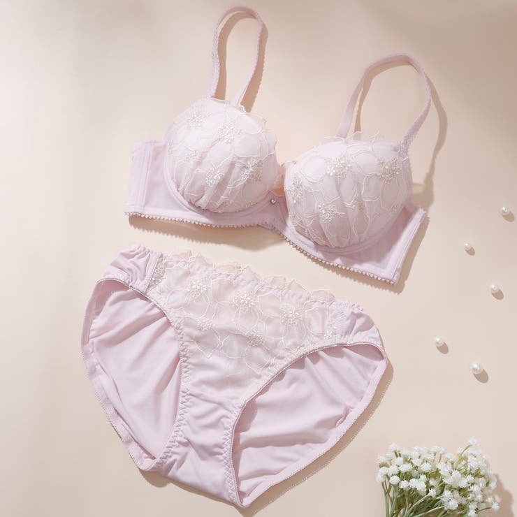 ピンク | 【EFカップ】アザレアラメレース３/４カップブラ＆ショーツ  | palissee