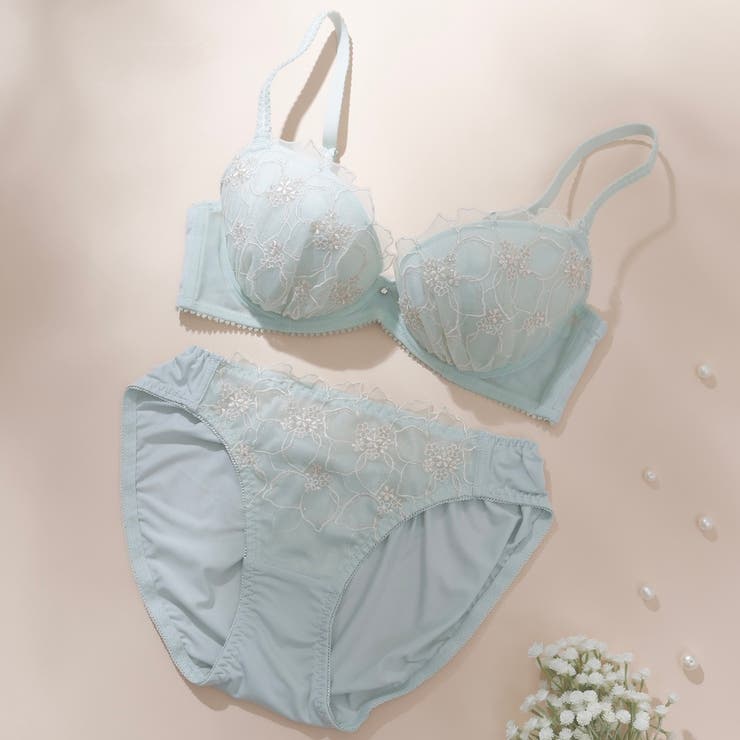 ミント | 【EFカップ】アザレアラメレース３/４カップブラ＆ショーツ  | palissee