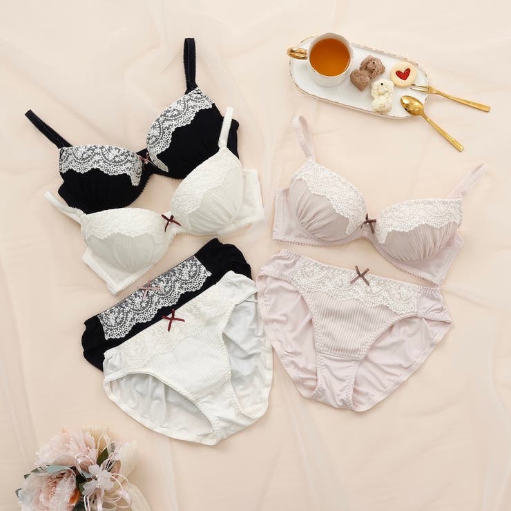 【EFカップ】スウィートプリーツ３/４カップブラ＆ショーツ  | palissee | 詳細画像18 