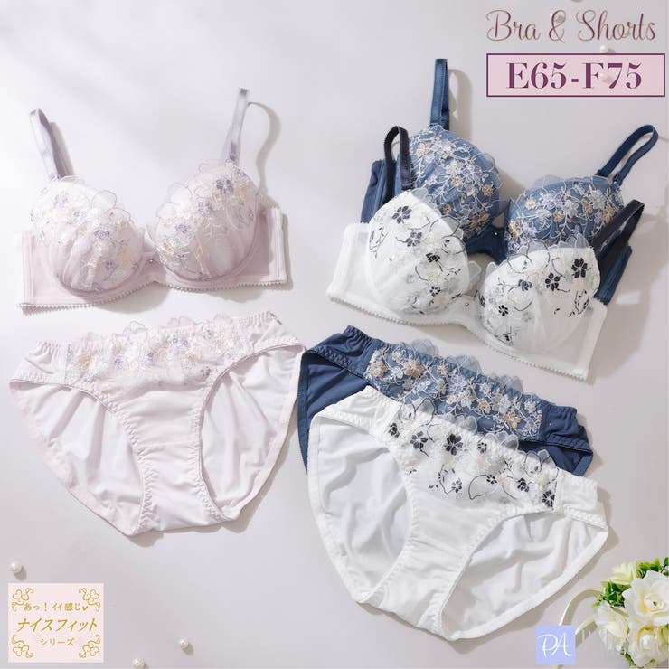 【EFカップ】フローラルレース３/４カップブラ＆ショーツ  | palissee | 詳細画像1 