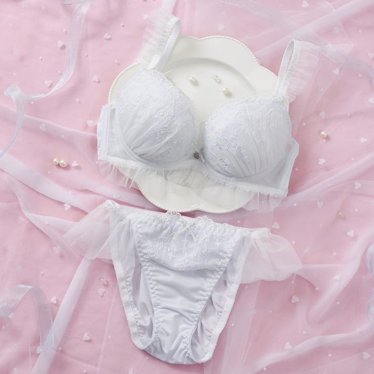 サックス | プリンセスフリル３/４カップブラ＆ショーツ | palissee