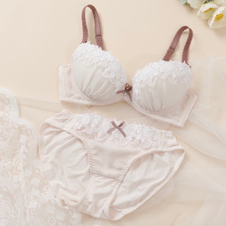 ピンク | フルーロンレース３/４カップブラ＆ショーツ  | palissee