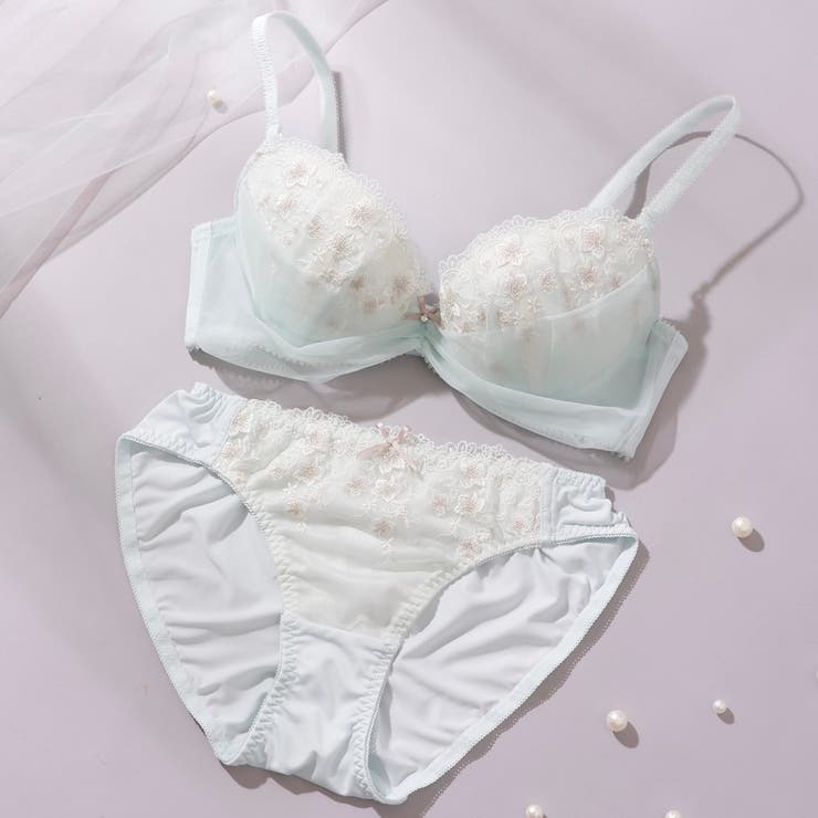 ミント | シュシュフルール３/４カップブラ＆ショーツ  | palissee